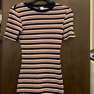 Striped bodycon dress
